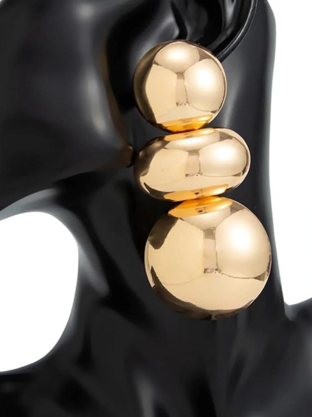 Gold color  Triple-Drop Statement Earrings - Women Jewelry